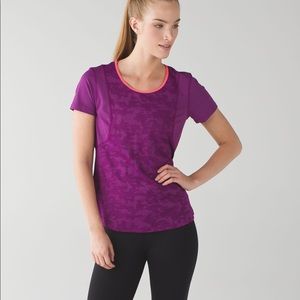 Lululemon Run For Days Regal Plum Tee Short sleeve